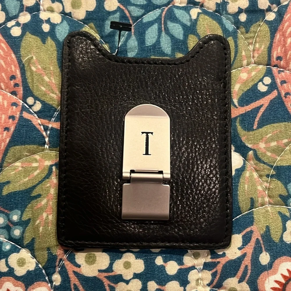 Fossil Black Leather Card Sleeve
